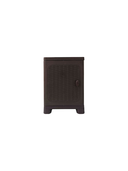 Single-Leaf Plastic Cabinet with 1 Shelf Suitable for Small Spaces 35x44x54 cm