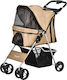 Pawhut Dog/Cat Carrying Brown Basket for 10kg Pets L94xW75xH46cm