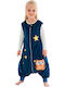 Queen Mother Winter Schlafsack mit Füßen Blue