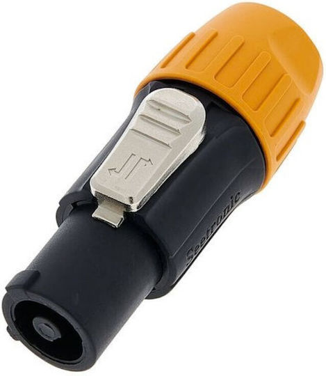 Βύσμα Powercon Ρεύματος Εισόδου Προέκτ Seetronic Orange Ip65