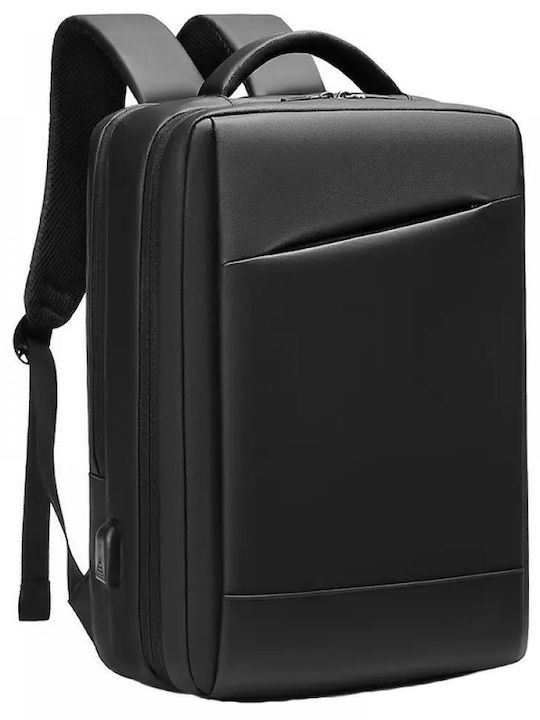 Rucsac pentru laptop de 15,6 inch Minglu Capacitate 20-39l Port USB Impermeabil Anti-furt Unisex Dimensiuni 300 X 130 X 430 Mm Negru
