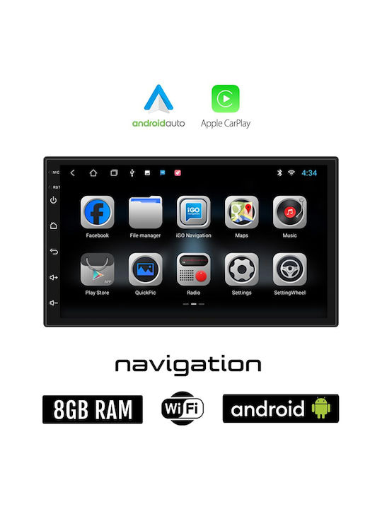 Auto-Audiosystem für Peugeot 307 2002 2013 (Bluetooth/USB/WiFi/GPS/Apple-Carplay/Android-Auto) mit Touchscreen 7"