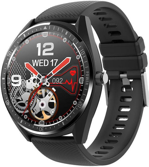 Kingwear KW32 Aluminium 45mm Smartwatch with Heart Rate Monitor (Black)