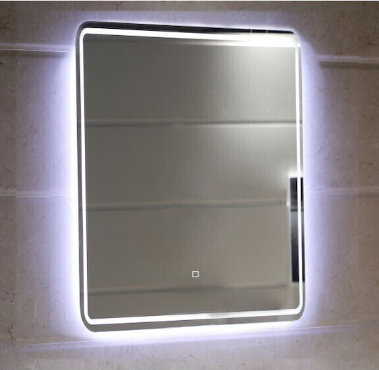 Inter Ceramic Icl 1799 Mirror Bathroom Led Lighting Touch Screen Clock Temperature Indicator Anti-fog System