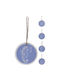 Koopman Hanging Wall Decor Blue Made of Wood 8cm Various Designs