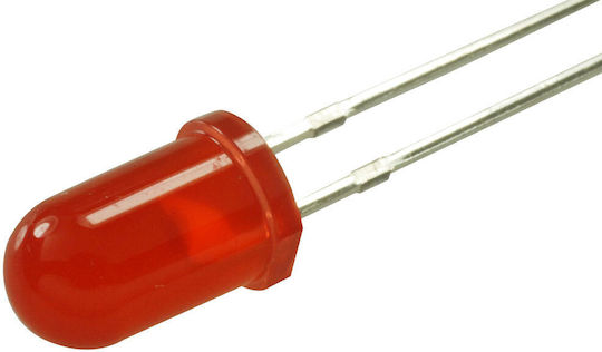 LED дифузен 5mm червен T-1 3/4