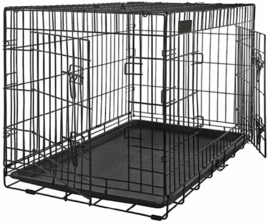 Dog Wire Crate with 2 Doors 107x69x75.5cm
