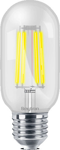 Braytron Λάμπα LED 4W για Ντουί E27 και Σχήμα T45 Θερμό Λευκό