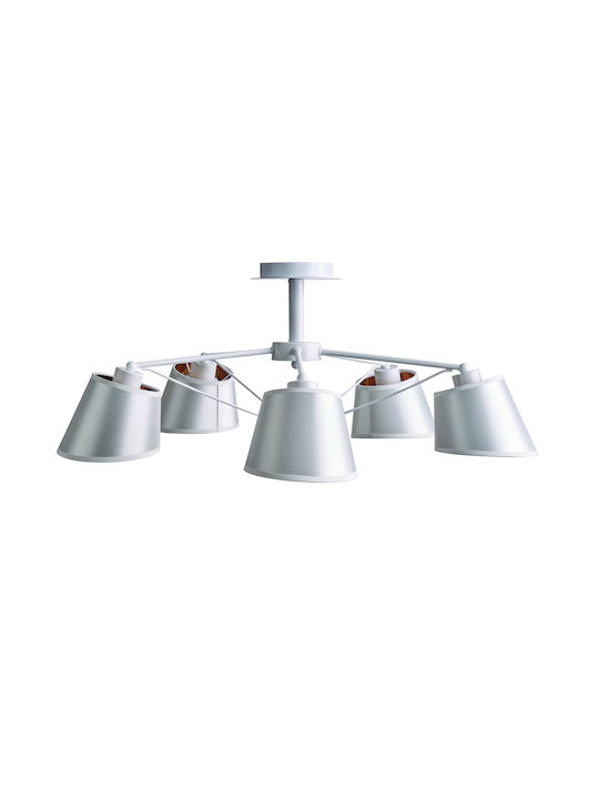 ArkoLight Κρεμαστό Φωτιστικό Λευκό με Ντουί E27 5x5εκ.
