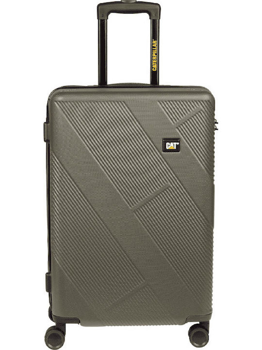 CAT Peoria Cabin Travel Suitcase Hard Haki with 4 Wheels Height 54cm 84810-551