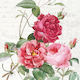 Decoupage-Serviette 1 Stk. Rosa Pfingstrosen