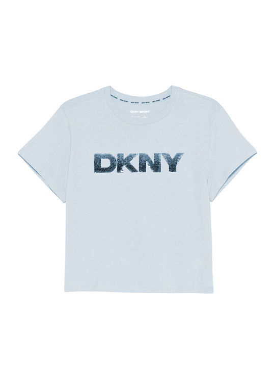 DKNY Logo Γυναικεία Μπλούζα Βαμβακερή Κοντομάνι...