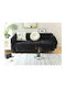ForHome Ριχτάρι Τετραθέσιου Καναπέ Chenille 180x320εκ. Μαύρο
