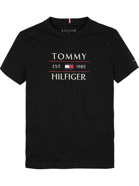 Tommy Hilfiger Kids Top Short-sleeved Black Flag