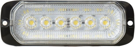 Led Φώτα Οδικής Βοήθειας Φλάς Λάμψη 12v 24v Λευκό Εξωτερικά 13cm X 5cm