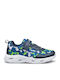Memory Kids Sneakers with Scratch & Lights Blue