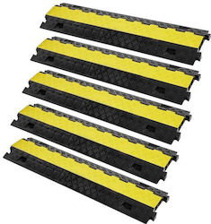 Set 5 Cable Ramps Max 5443 Kg 2 X Channel Yellow Black 98 X 24 X 4.5 Cm