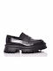 Puppy Leather Women's Moccasins in Black Color