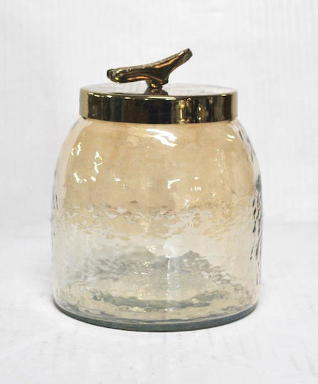 Karvounis Φοντανιέρα Glas mit Deckel 13x13x14cm Honig Karvounis Φοντανιέρα Glas mit Deckel 13x13x14cm Honig