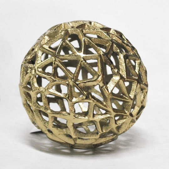 Metal Decorative Tabletop Gold Sphere 15x15x15cm