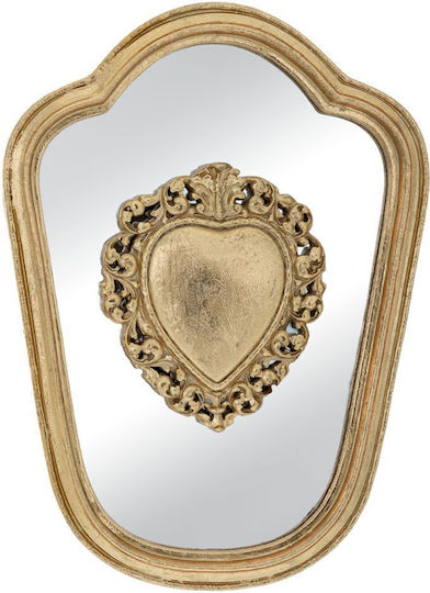 Iliadis Wandspiegel Oval mit Gold Kunststoff Rahmen 26x19cm 1Stück