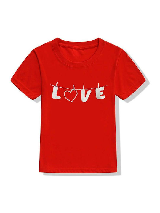 Keya Μπλούζα T-shirt Βαμβακερό Unisex Γυναικείο-αντρικό Βαλεντίνου Κόκκινο Love Tatu Moyo