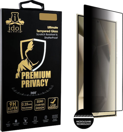 Idol 1991 3D 0.25mm Full Glue Privacy Tempered Glass Black (Samsung S25 Ultra 5G)
