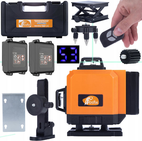Οριζόντια Κατακόρυφη Λέιζερ Rosfix Orange Tiger 16 Γραμμών Rot16l-b Μεγάλες Μπαταρίες Usb-c Βα