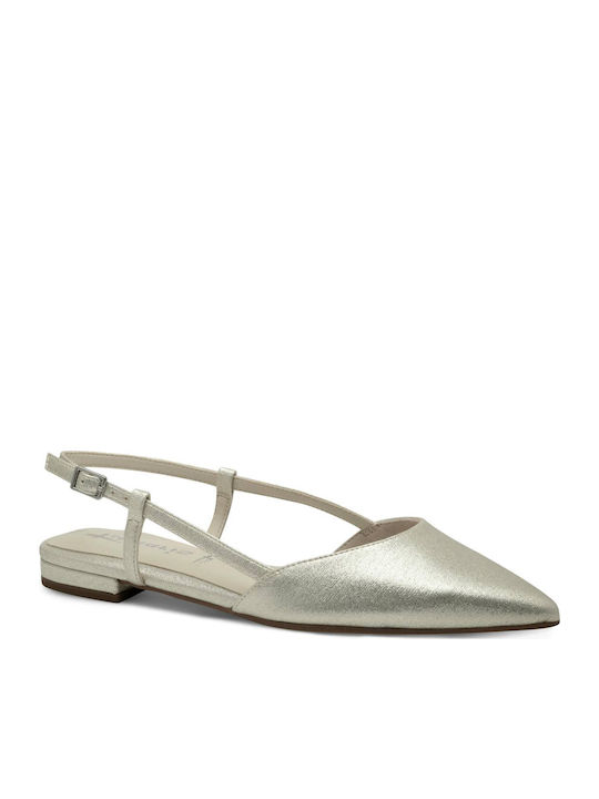 Synthetic Leather Ballerinas Gold
