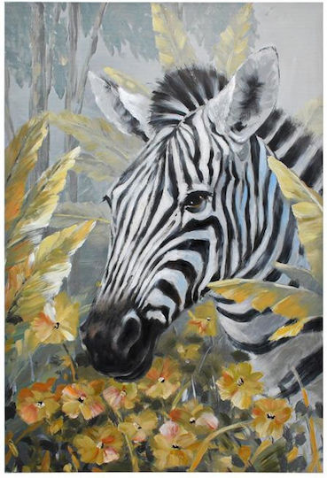 Tablou pe pânză Zebra Fylliana Fl460 Negru-Alb-Maro 80x120cm