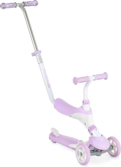 Byox Scuter Copii Tristar 3 Roți Cu Scaun Pentru 3+ Ani Lila