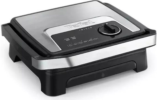Tefal INICIO Tabletop Grătar Electric Placă Striată 2000W cu Capac și Termostat Reglabil