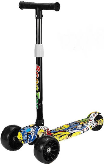 Kinderroller Klappbar 3-Rad für 3+ Jahre Gelb