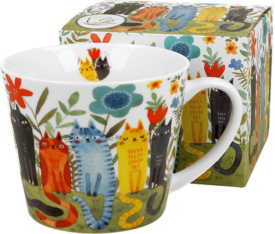 Large Porcelain Mug "Garden Felines World Cats" Gift Box 600ml 070.943990