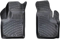 3D Tray Mats Rubber TPE Fiat Doblo 01-09 Rizline 2 Pieces Black