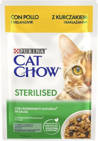Cat Chow Υγρή Τροφή για Ενήλικες Γάτες σε Κονσέρβα με Κοτόπουλο και Ψάρια 85gr
