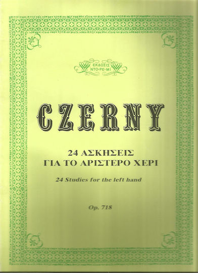 Czerny 24 de exerciții pentru mâna stângă Op.718
