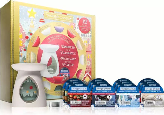 Yankee Candle Χριστουγεννιάτικο Κεραμικό Κερί Ασημί 12τμχ