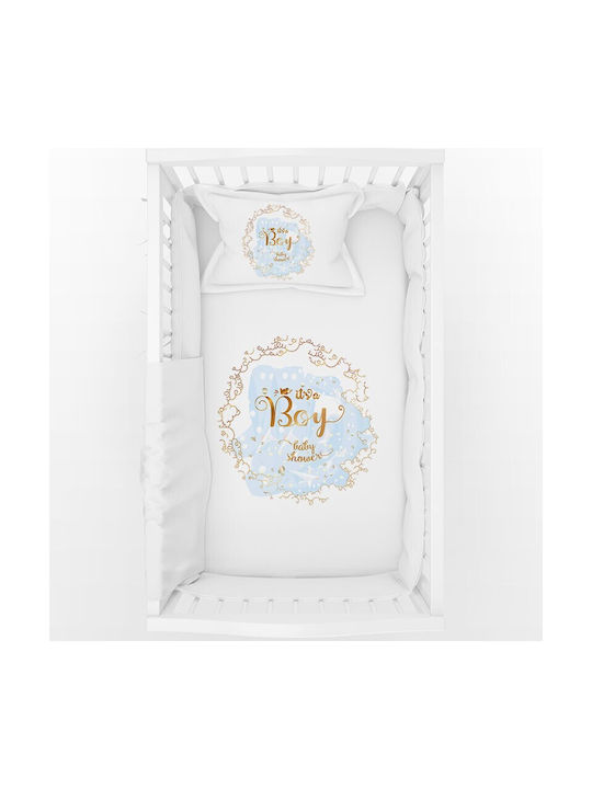 Bonjour Bebe Baby Sheets Set Crib Cotton White 120x160cm