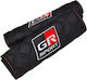Toyota Gr Sport Seat Belt Pads Techno-Leather Cube Black Embroidery Gr Sport Red Stitching Perimeter Greek Made Set of 2 Pieces