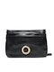 Leder Damen Tasche Schulter Schwarz