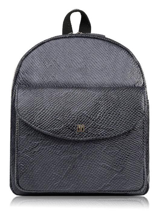 Paolo Peruzzi Leder Damentasche Rucksack Schwarz