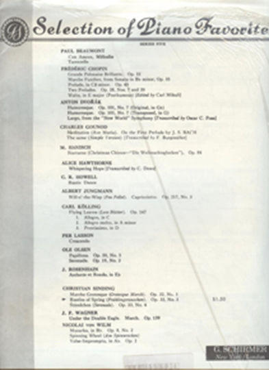 Sinding Frühlingsrauschen Op.32 Nr.3