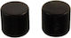 Knopf Metall Flacher Kopf Schwarz 19 X19 6,35 Fester Schaft Pot Paar 2