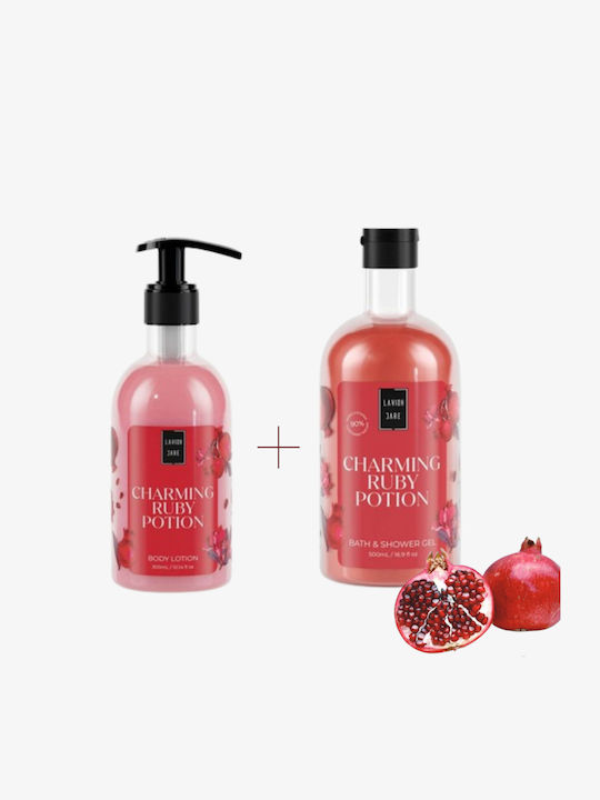 Lavish Care Charming Ruby Potion Σετ Περιποίησης για Καθαρισμό Σώματος & Ενυδάτωση 2τμχ