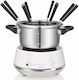 Melissa Electric Fondue Pot Silver 27x27x27cm