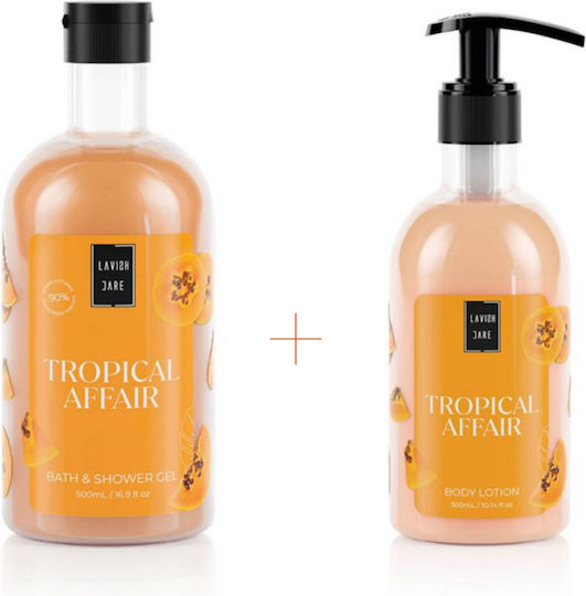 Lavish Care Tropical Affair Skin Care Set for Moisturizing & Body Cleaning 2pcs