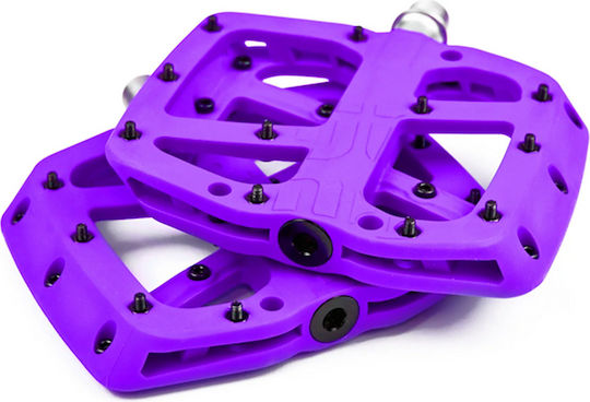 E*Thirteen Flat Bicycle Pedals Purple