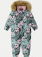 Reima Baby Bodysuit for Going Out Long-Sleeved Green-Pink