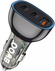 BWOO Auto-Ladegerät mit Anschlüssen 1xUSB-A 2xType-C BWOO Auto-Ladegerät mit Anschlüssen 1xUSB-A 2xType-C